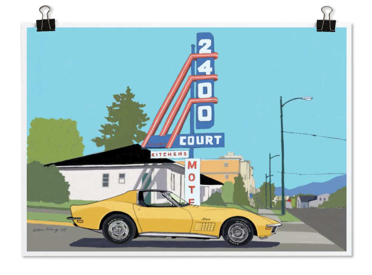 2400 Motel Vancouver Print by Won Kang