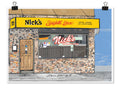 Nick's Spaghetti House Print by Won Kang