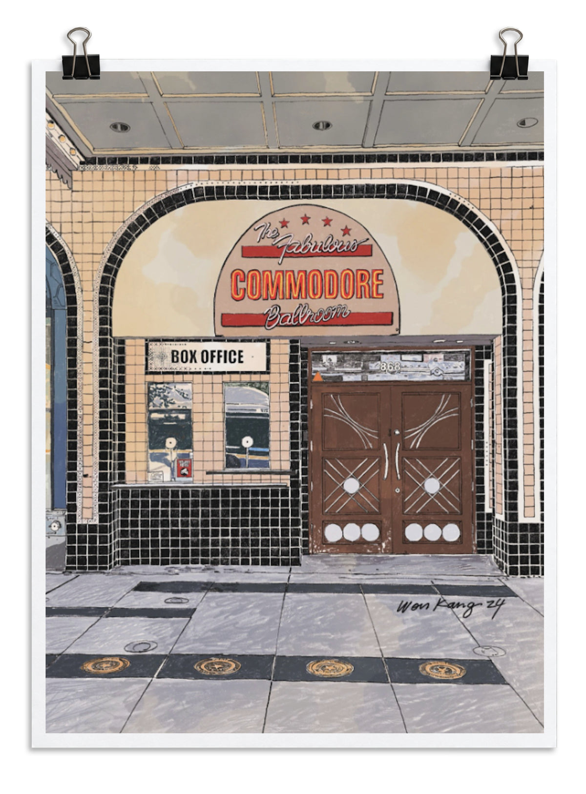 The Commodore Ballroom Print by Won Kang
