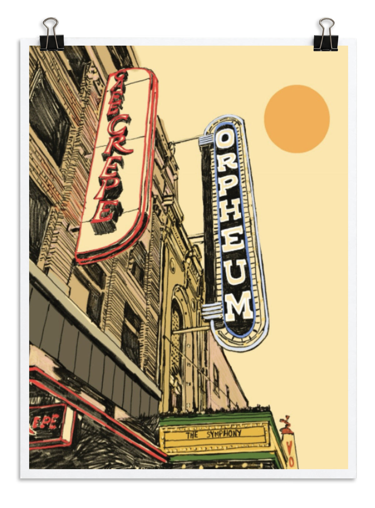 Orpheum Print by Won Kang